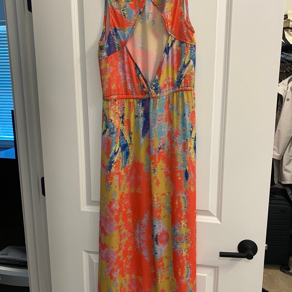 Multicolor, bright maxi dress